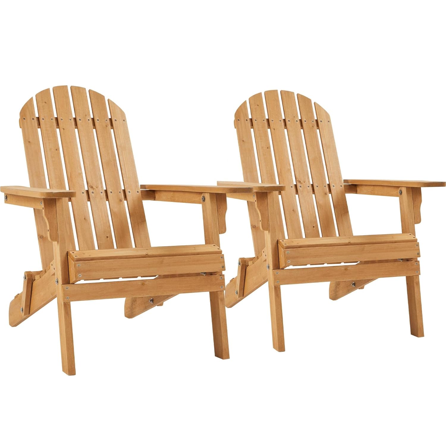 Outdoor Furniture Set With Fire Pit - Klappbarer Adirondack-Stuhl, 2er-Set für den Außenbereich,