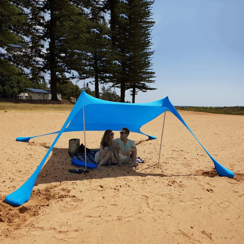 Sun Sail Shade - Outdoor-Strandzelt, Sonnenschutz, UV-Schutz UPF50+, winddicht, tragbarer