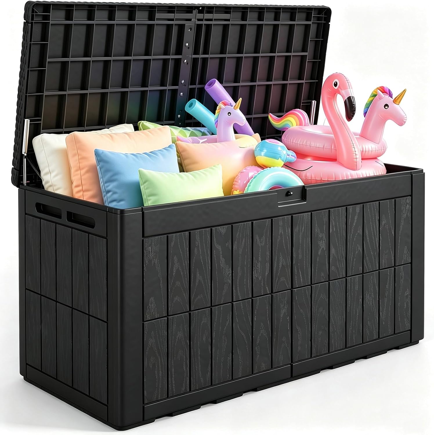 Outdoor Furniture Weatherproof - 120 Gallonen Große Outdoor-Aufbewahrungsbox mit wetterfester