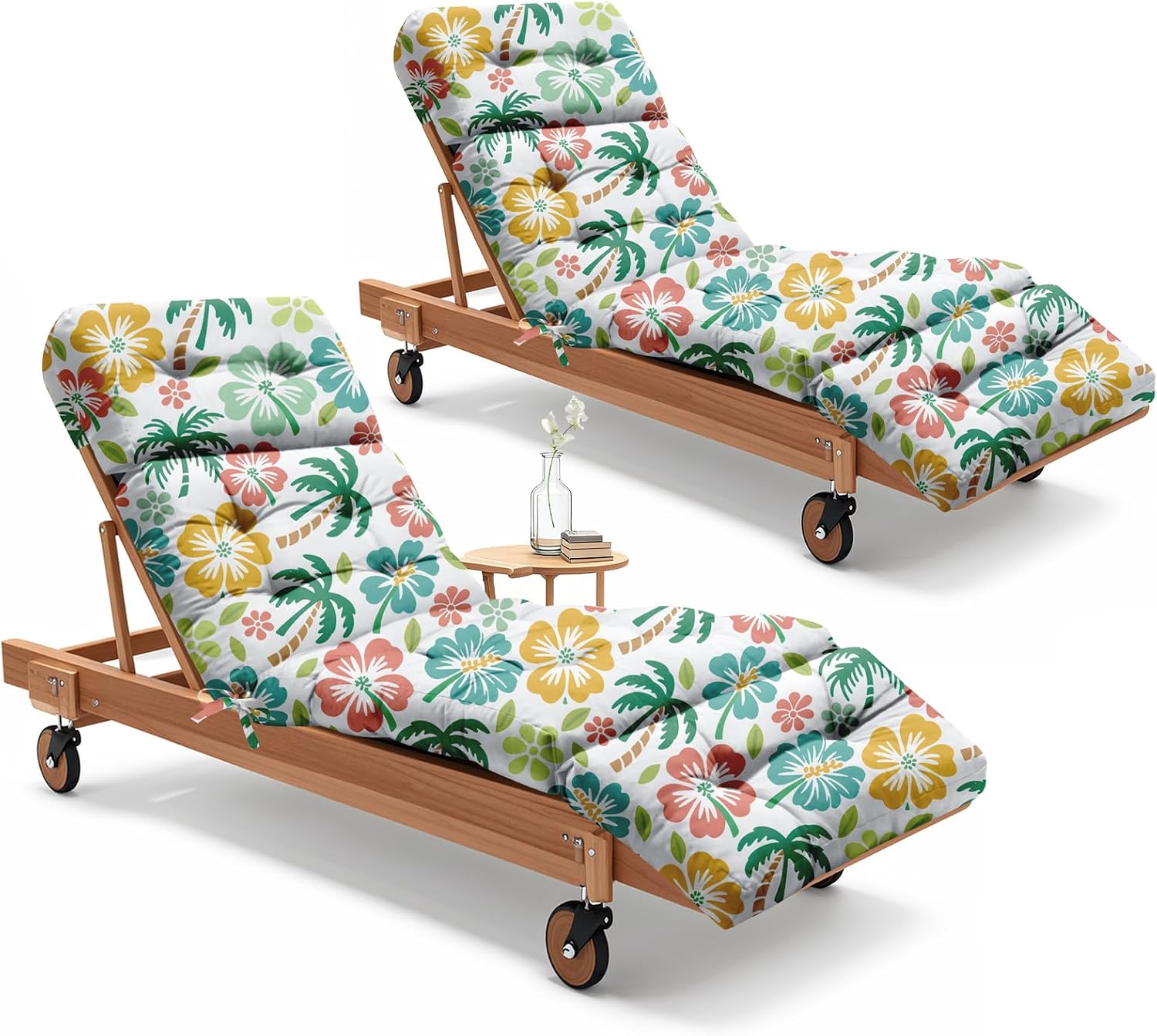 Outdoor Furniture Replacement Fabric - Outdoor-Liegestuhlkissen-Set (2 Stück), wasserdicht, 75,1x22,8x4,7