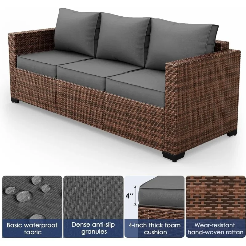 Outdoor Furniture Set With Fire Pit - Ein Möbelset mit Feuerstellentisch, 8-teiliges übergroßes