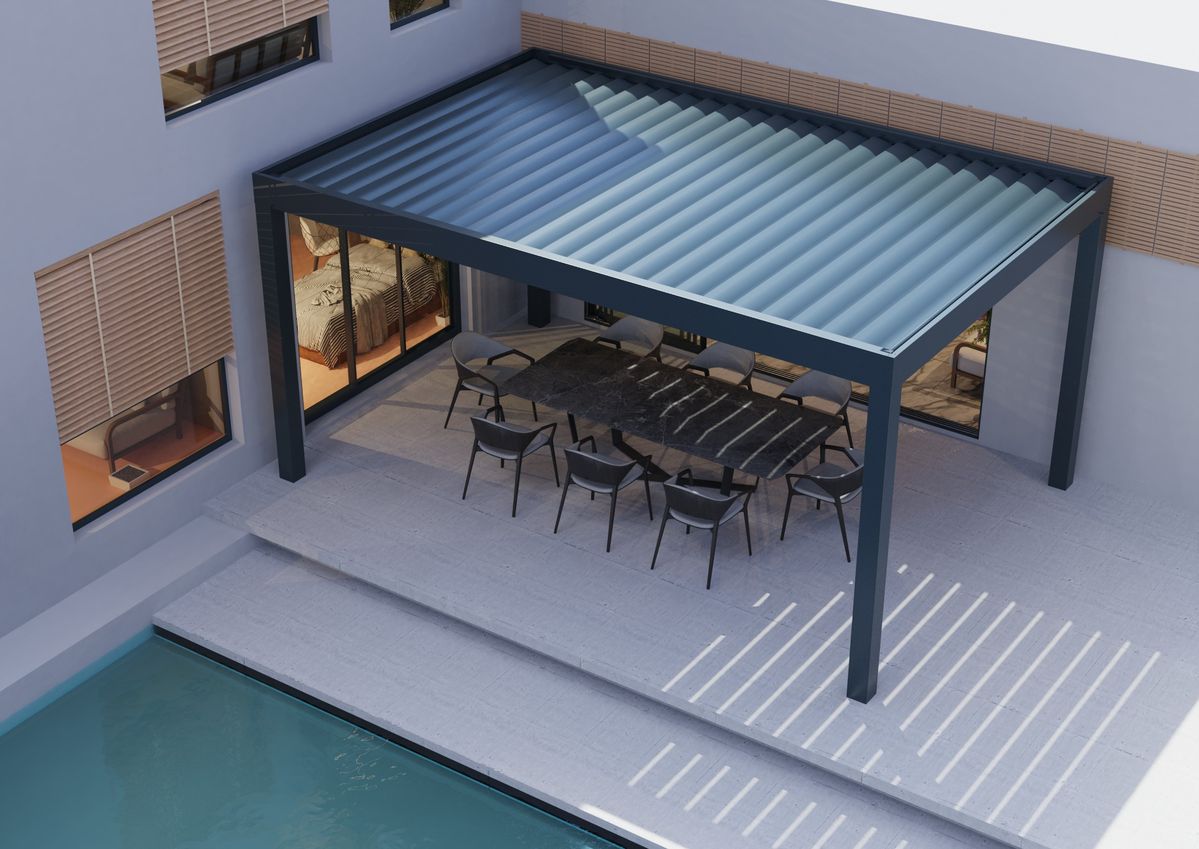 Outdoor Furniture Aluminium - Erschwinglicher Rechteckiger Aluminium-Pavillon für den Garten