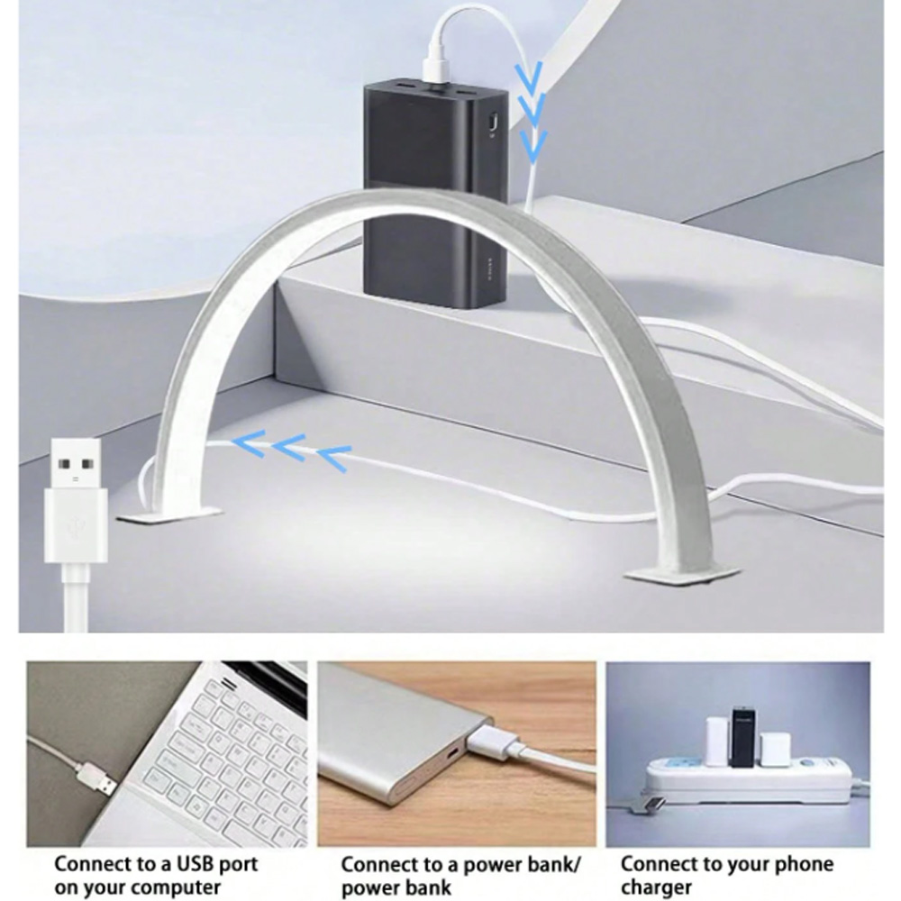 Outdoor Furniture Aluminium - Nagellampe 40/66CM LED-Tischleuchte mit USB 5V