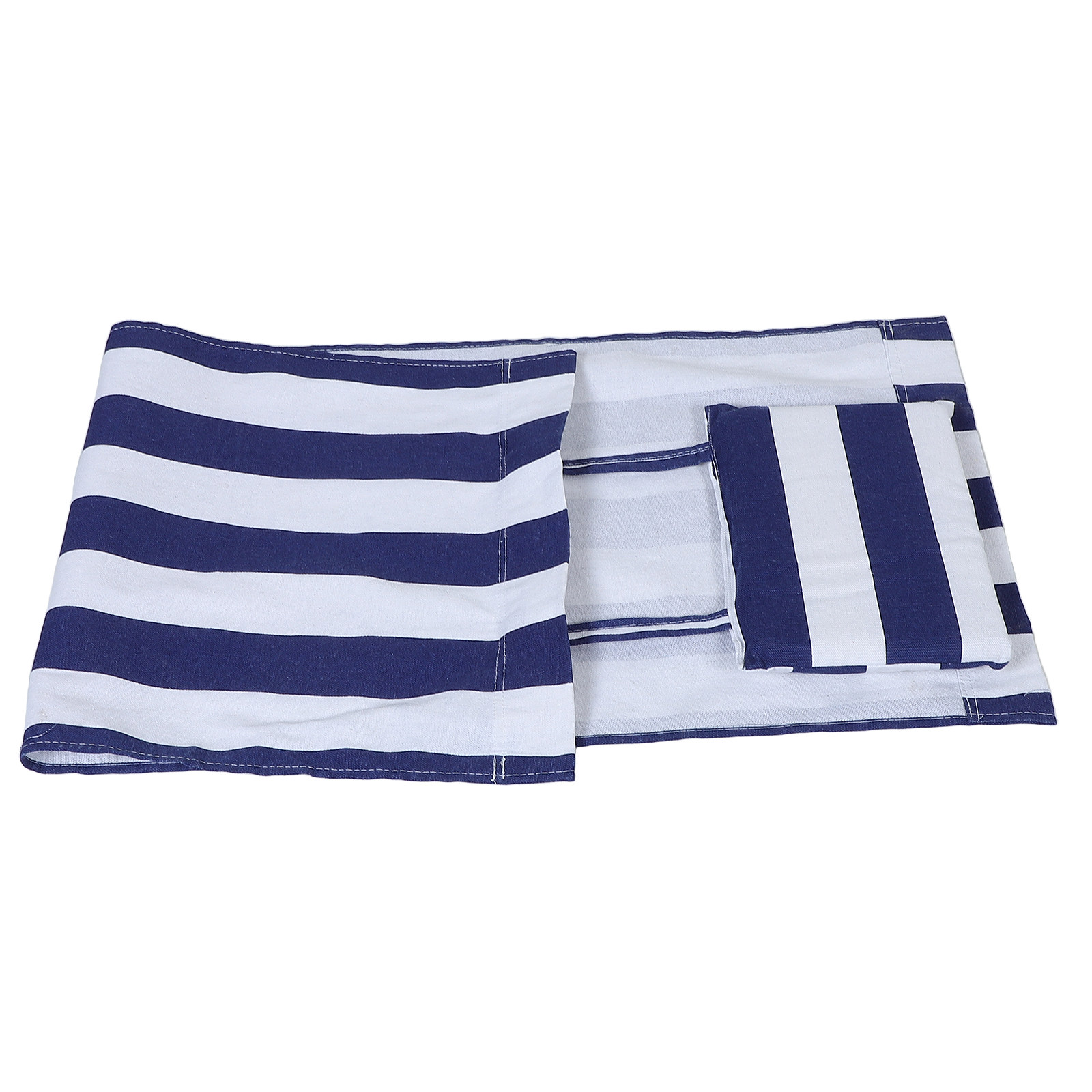 Outdoor Furniture Replacement Fabric - Ersatzstoff für Liegestuhl, blau-weiß gestreift, Kissen,