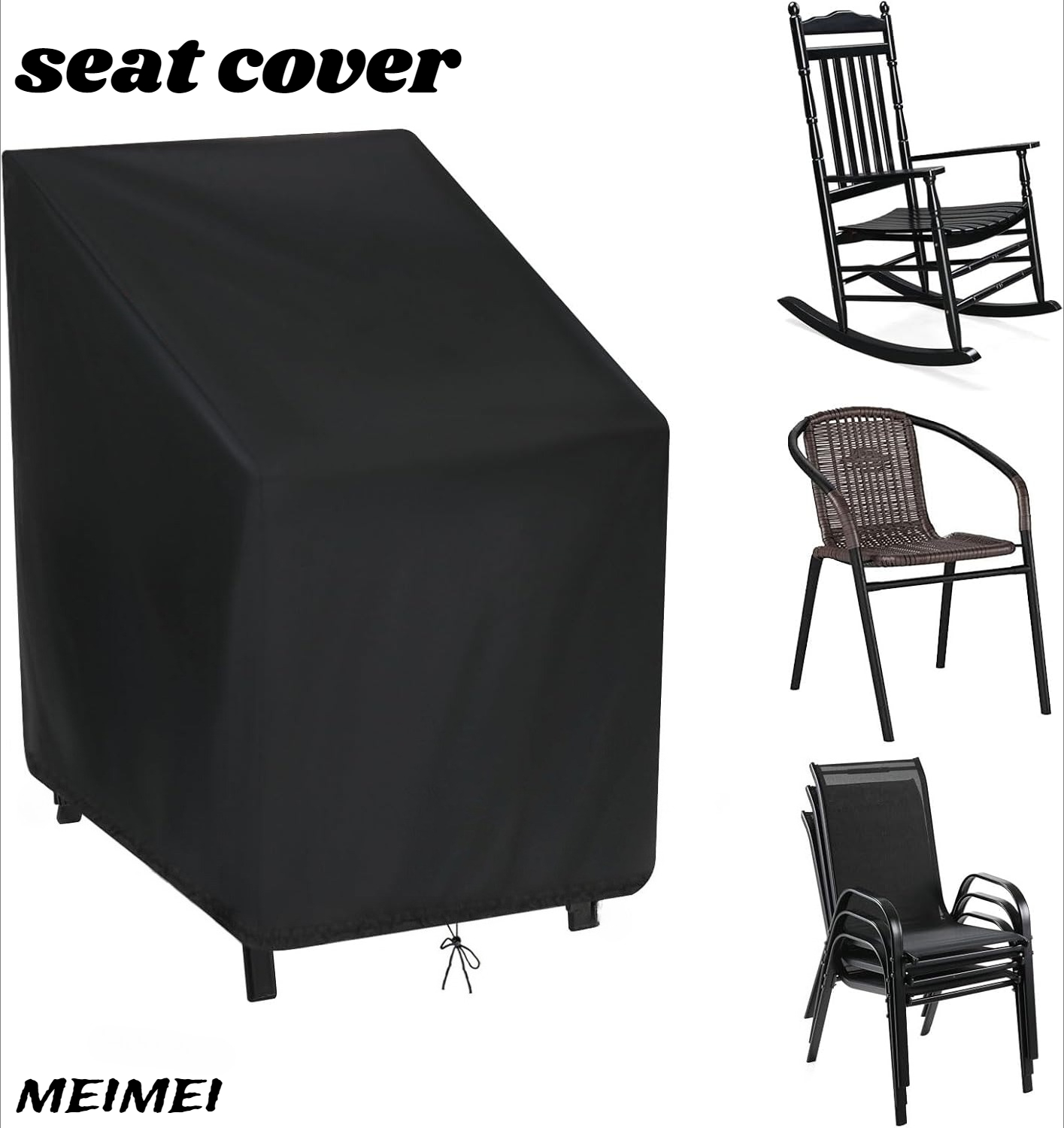 Outdoor Furniture Waterproof - Staubschutz für gestapelte Stuhl-Aufbewahrungstasche, Gartenmöbel-Schutz für