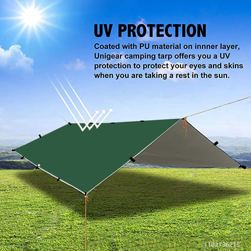 Sun Sail Shade - 19-Hänge-Punkte-Zeltplane, Überleben, Sonnenschutz, Schattendach, Outdoor, Rucksackreisen,