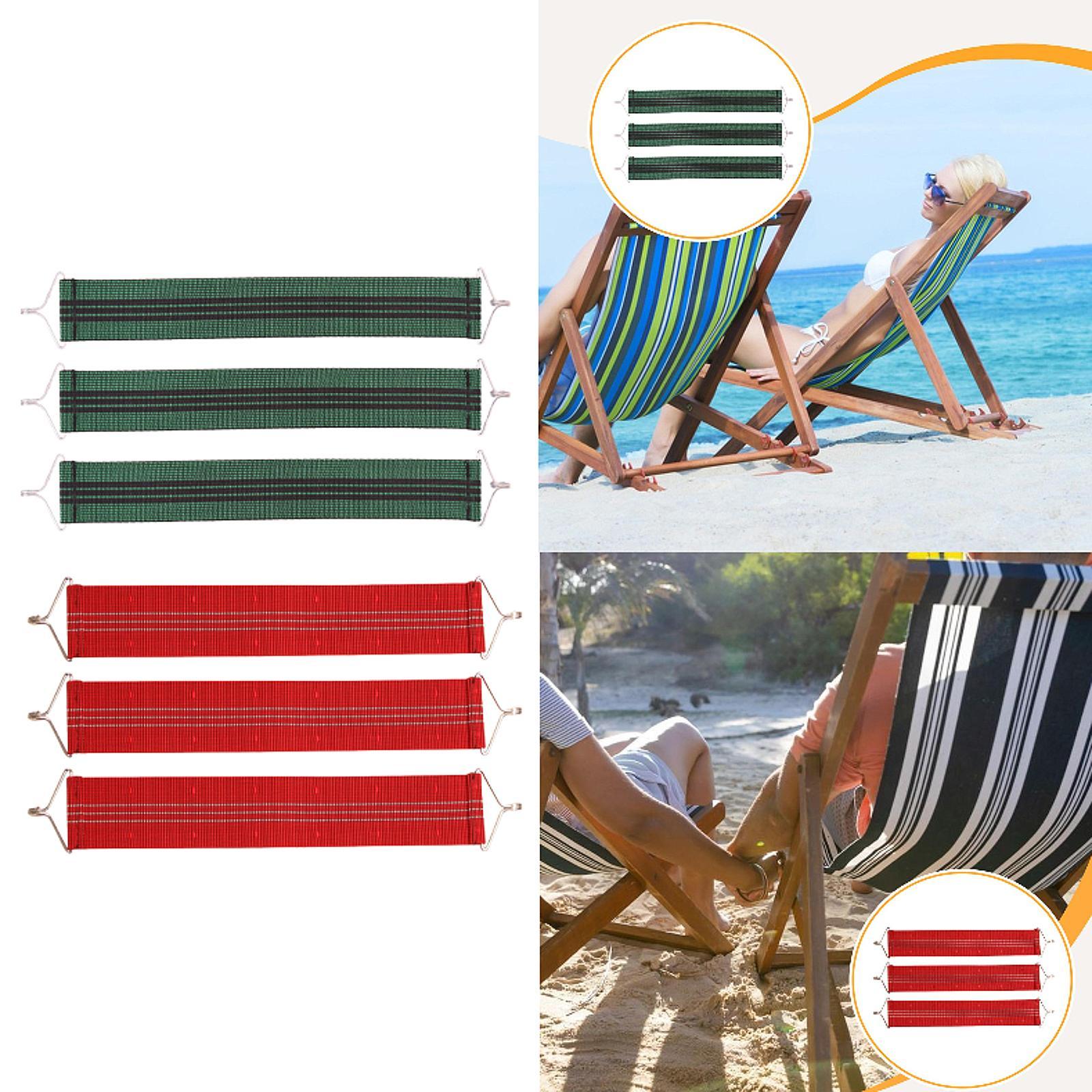 Outdoor Furniture Replacement Fabric - 3-teilige Ersatzschnüre für Terrassenstühle, Liegestühle, Verstärkungsgurte