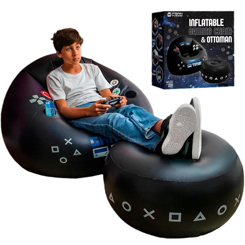 Outdoor Furniture Philippines - Kreativer E-Sport-Gaming-Stuhl mit Getränkehalter und Seitentaschen,