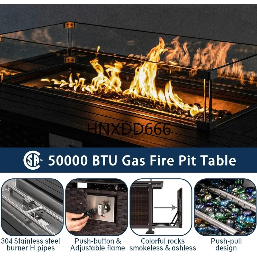 Gartenmöbel-Set mit Feuerstell – Outdoor Furniture Set With Fire Pit Bewertung und Preis