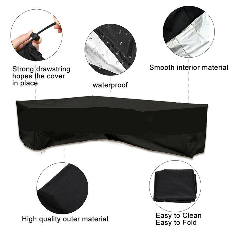 L-förmige Möbelabdeckung, wass – Outdoor Furniture Weatherproof Bewertung und Preis