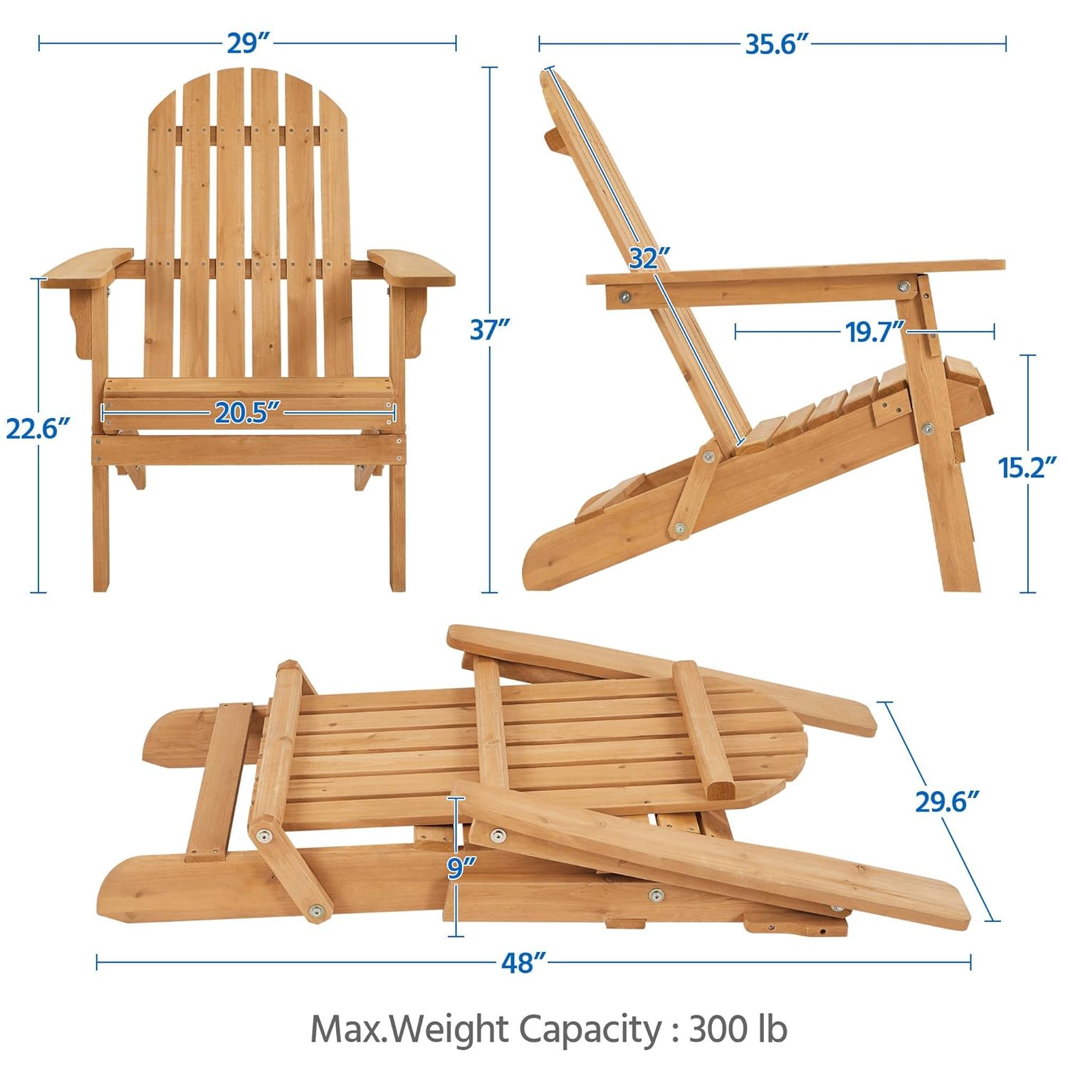 Klappbarer Adirondack-Stuhl, 2 – Outdoor Furniture Set With Fire Pit Bewertung und Preis