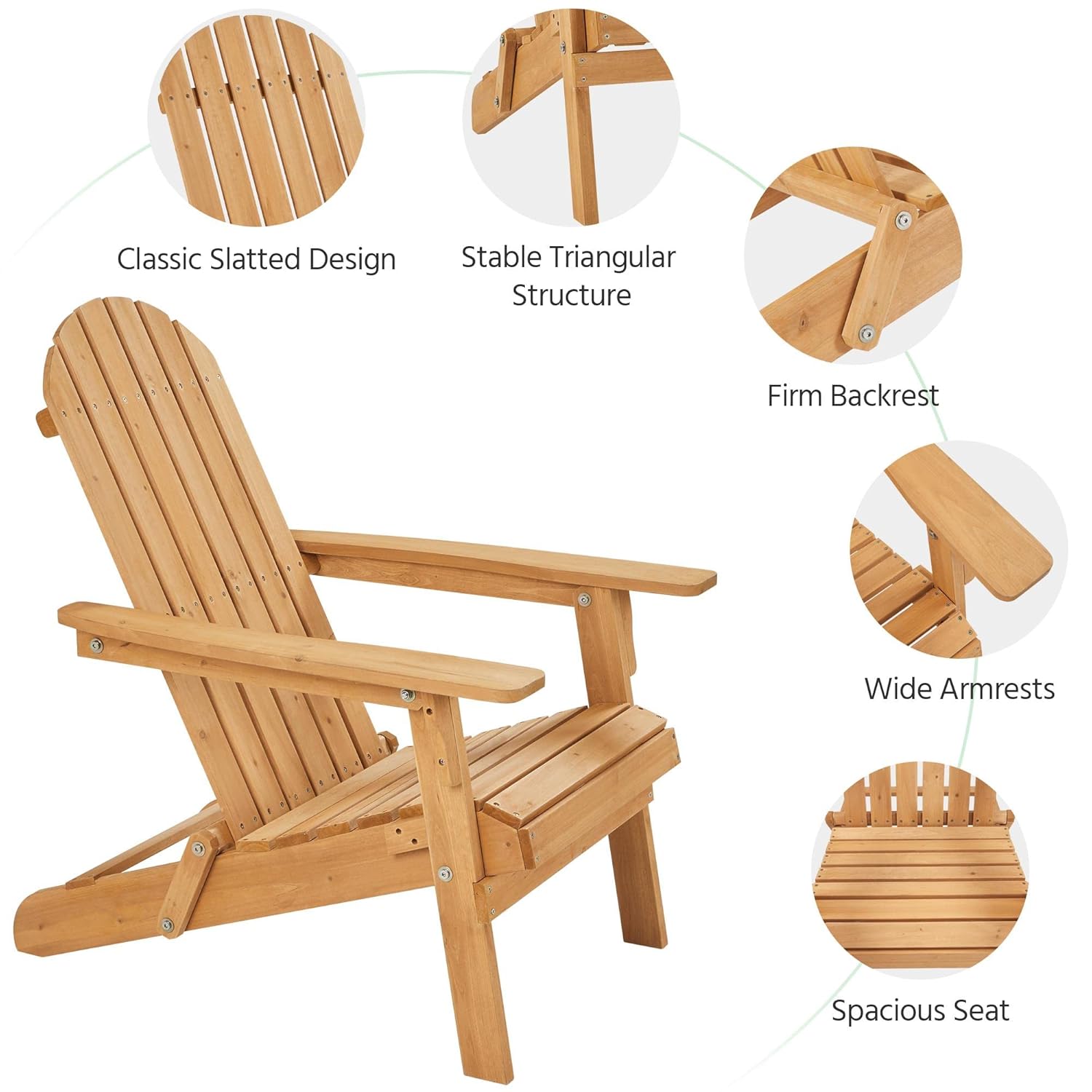 Klappbarer Adirondack-Stuhl, 2 – Outdoor Furniture Set With Fire Pit Bewertung und Preis