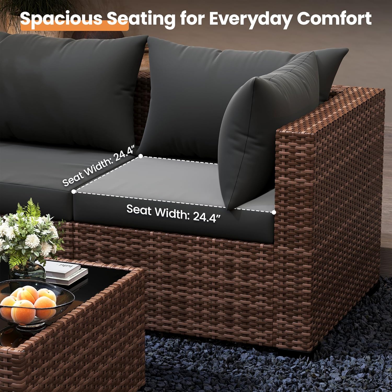 5-teiliges Outdoor-Sofa-Set mi – Outdoor Furniture Set With Fire Pit Bewertung und Preis