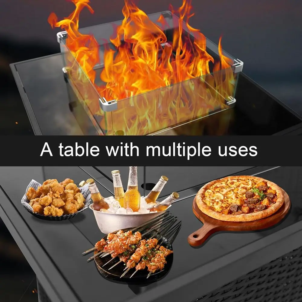 Korbmöbel-Set für den Außenber – Outdoor Furniture Set With Fire Pit Bewertung und Preis
