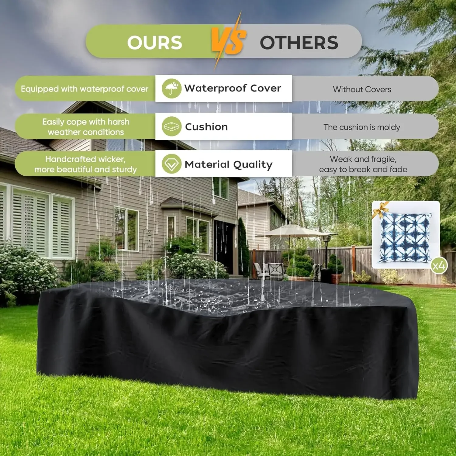 l Terrassenmöbel-Set mit 32-Zo – Outdoor Furniture Set With Fire Pit Bewertung und Preis