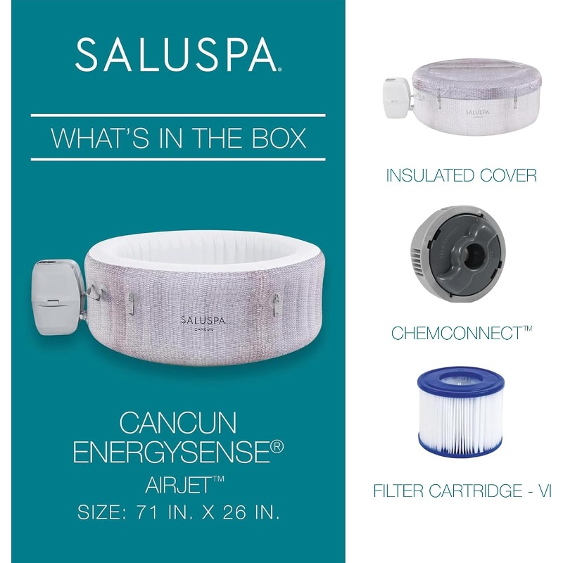 Bestway SaluSpa Cancun 2-4 Per – Inflatable Hot Tub Bewertung und Preis