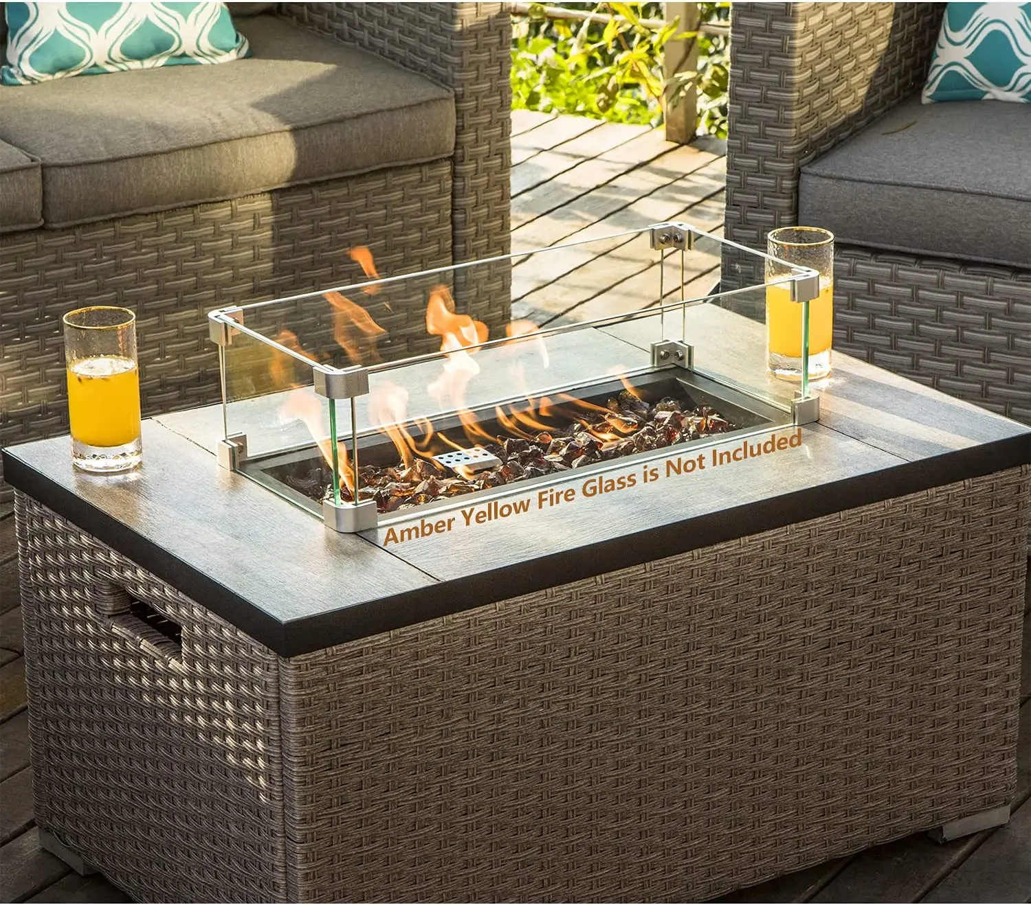 -Ganzmöbel 5-teiliges Sofa aus – Outdoor Furniture Set With Fire Pit Bewertung und Preis
