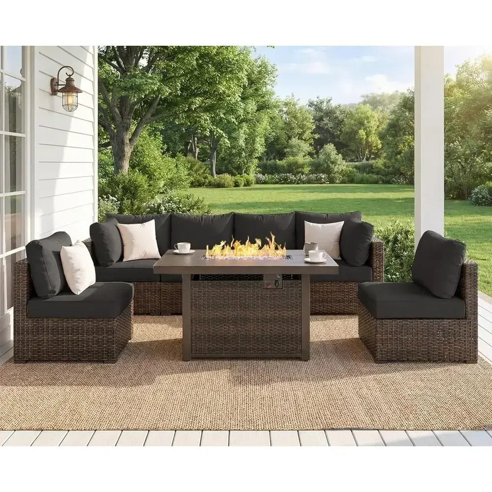 7-teiliges Gartenmöbel-Set mit – Outdoor Furniture Set With Fire Pit Bewertung und Preis