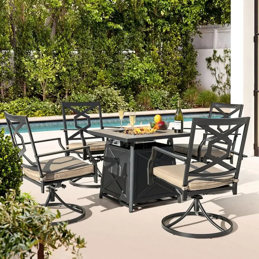 5-teiliges Gartenmöbel-Set mit – Outdoor Furniture Set With Fire Pit Bewertung und Preis