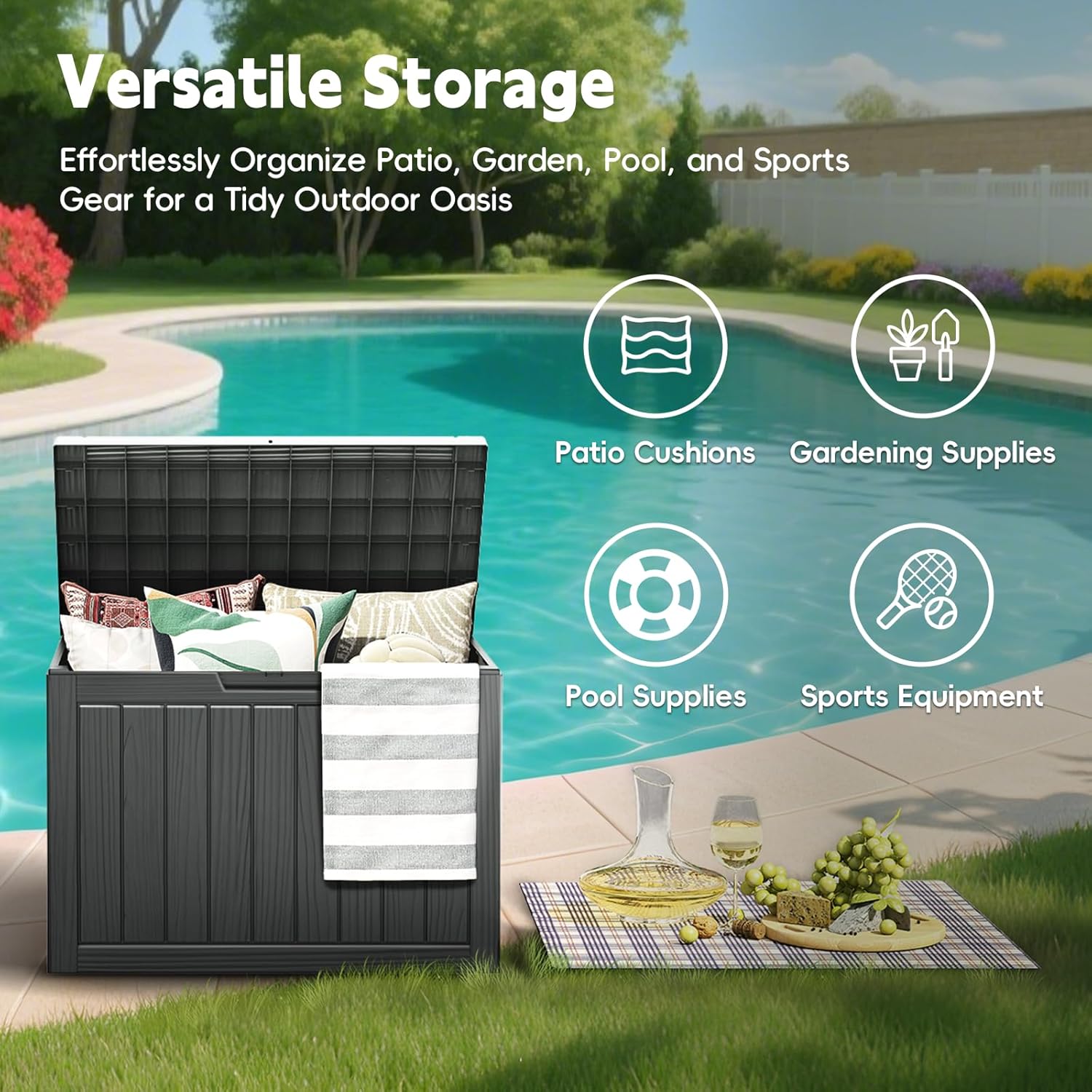Outdoor-Aufbewahrungsbox, für  – Outdoor Furniture Weatherproof Bewertung und Preis